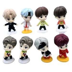 Lot of 8 McDonald's TinyTAN BTS Happy Meal Figures 2025 Throwback & Encore